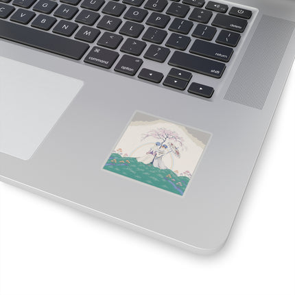 🌈☂️ Beneath The Rainbow Tree Kiss-Cut Stickers – Art Deco Spring Fantasy
