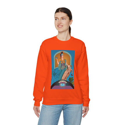 March & Aquamarine (Gem Series) by Sofia Chiostri Unisex Heavy Blend™ Crewneck Sweatshirt