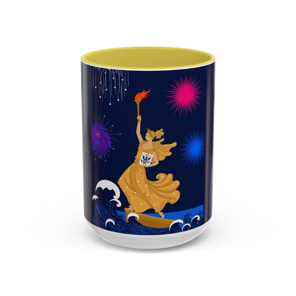 Liberty's Triumph Colorful Mugs – Art Deco Glory & Triumphant Spirit