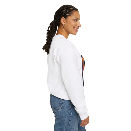 Black Cat in Kimono Unisex Heavy Blend™ Crewneck Sweatshirt