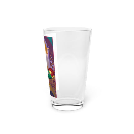 February & Amethyst Zodiac Pint Glass