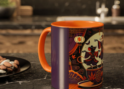 Theatrical Halloween Mice on Teacup Colorful Mugs (11oz, 15oz)
