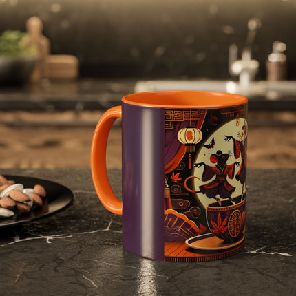 Theatrical Halloween Mice on Teacup Colorful Mugs (11oz, 15oz)