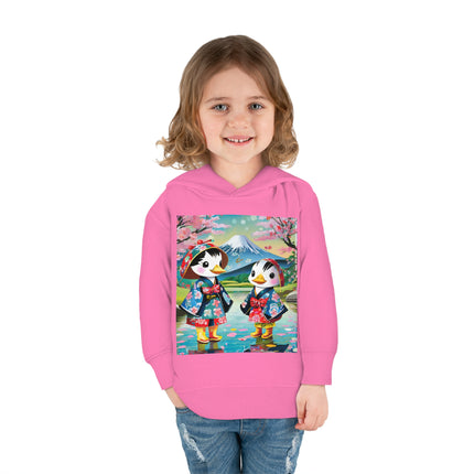 Rainy Day Ducks Toddler Pullover Fleece Hoodie