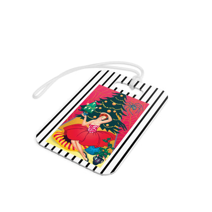 Art Deco Christmas Enchantment Luggage Tag