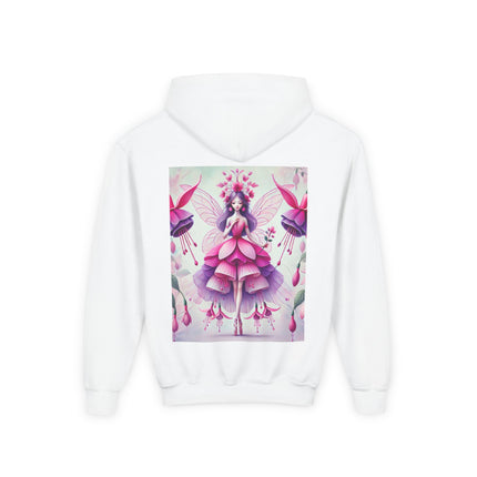 Fuchsia Fairy Youth Hooded Sweatshirt – Radiant Color & Enchanted Imagination