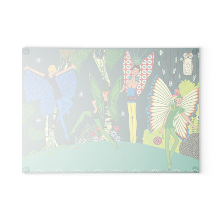 Enchanting Fairies of A Midsummer Night's Dream Glass Cutting Board