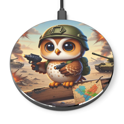 The Owl on the Front Lines Wireless Charger – Courage & Quiet Strength