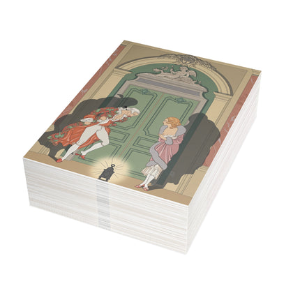 🕯️🌹 A Couple In Candlelight Postcards With Envelopes – George Barbier Art Deco Romance