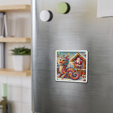 Playful Dragon's Christmas Die-Cut Magnets (5 Sizes)