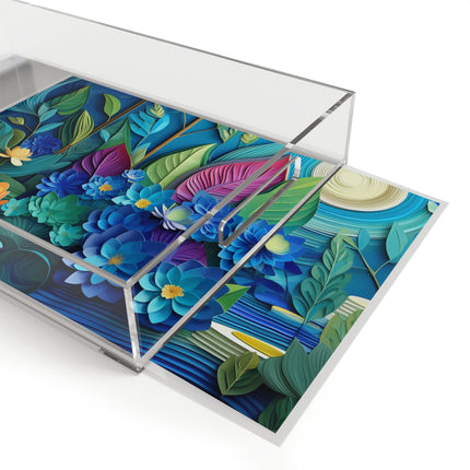 Ethereal Moonlit Lake Acrylic Serving Tray