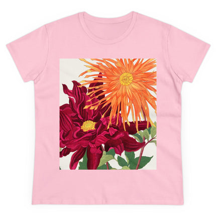 Dahlia Flower by Tanigami Kônan Women's Midweight Cotton Tee