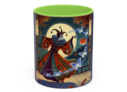 Court Magician with Ghost Butterflies Colorful Mugs (11oz, 15oz)