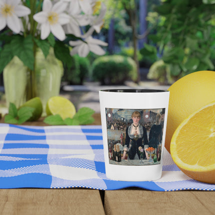 A Bar at the Folies-Bergère by Edouard Manet Ceramic Shot Glass