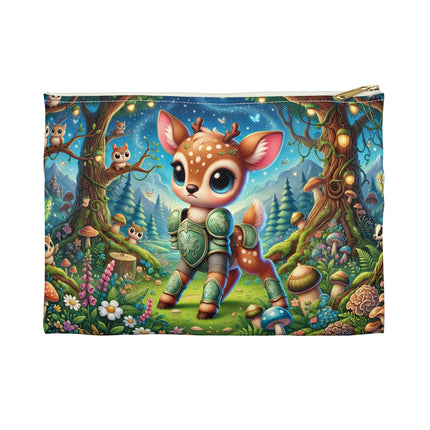 The Fawn Defender Flat Pouch – Woodland Guardian & Gentle Courage