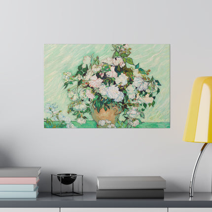 Roses by Vincent Van Gogh Matte Canvas, Stretched, 0.75"