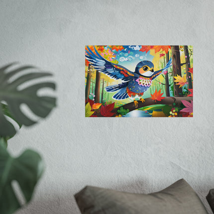 Baby Hawk Plays in Forest Fine Art Posters