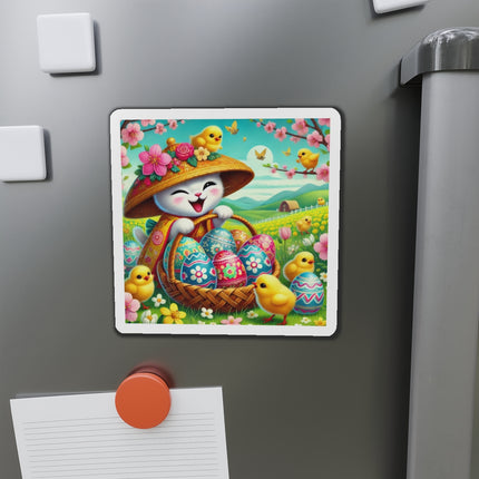 Geisha Kitten’s Easter Delight Die-Cut Magnets (5 Sizes)