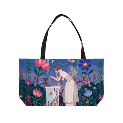🐠🌸 The Enchanted Aquarium Garden Weekender Tote Bag – Art Deco Underwater Fantasy