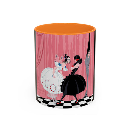 The Ladies Behind The Velvet Curtain Colorful Mugs – Art Deco Theatrical Elegance