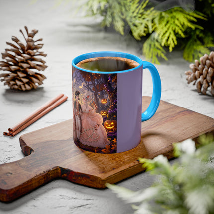 🎃🌙 The Midnight Court Of Pumpkin Grove Colorful Mug – Elegant Halloween Masquerade