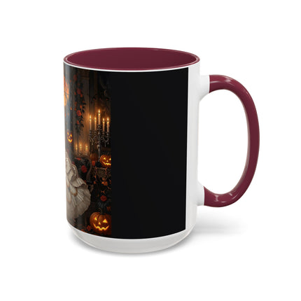🌙🎃 The Moonlit Pumpkin Parlor Colorful Mug – Elegant Halloween Charm