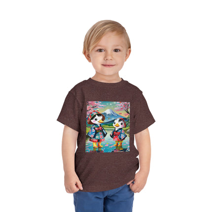 Rainy Day Ducks Toddler Short Sleeve Tee