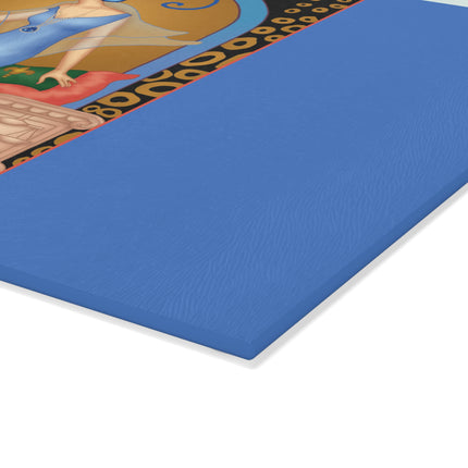 September & Sapphire Zodiac Glass Cutting Board