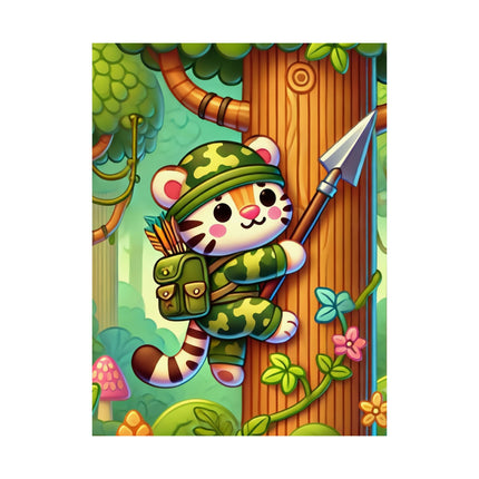 🐅🌿 Stealthy Stripes Matte Vertical Poster – Jungle Adventure & Fearless Spirit
