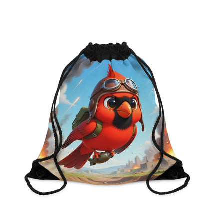 The Cardinal Dive Bomber Drawstring Bag – Bold Flight & Fearless Adventure
