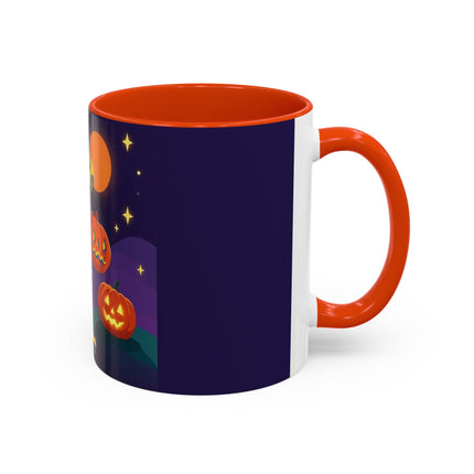 🎃🕯️ Moonlit Pumpkin Masquerade Colorful Mug – Whimsical Halloween Charm