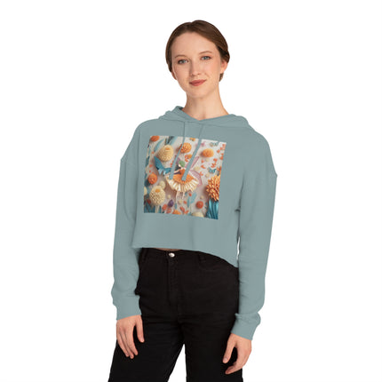 Dahlia Fairy Cropped Hooded Sweatshirt