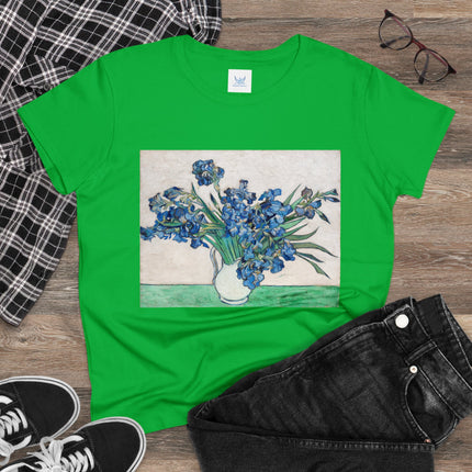 Irises by Van Gogh Women's Midweight Cotton Tee