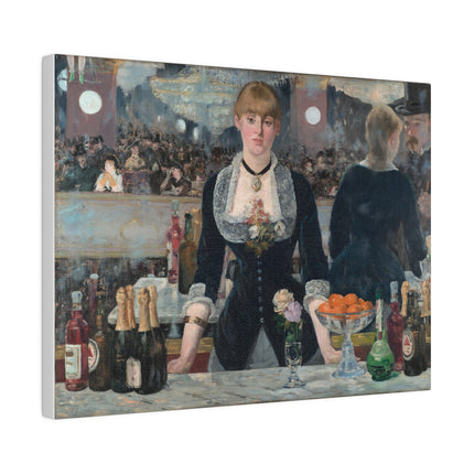 A Bar at the Folies-Bergère by Edouard Manet Matte Canvas, Stretched, 0.75"