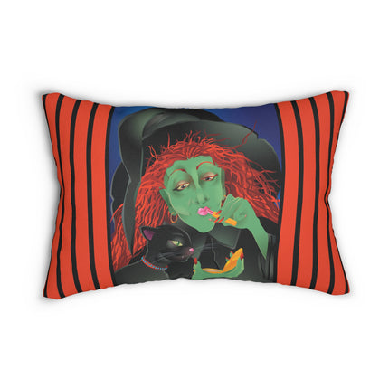 Mirror, Mirror A Witch's Touch Spun Polyester Lumbar Pillow