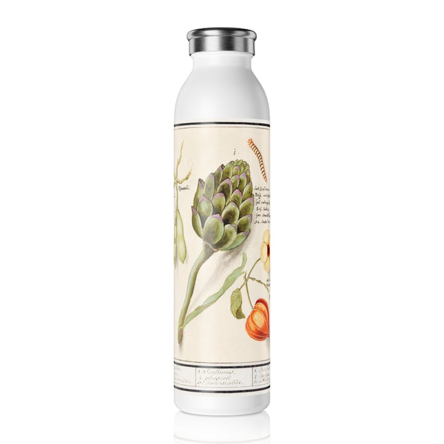 Artichoke, Broad Beans, and Lantern Plant by Anselmus Boëtius de Boodt Slim Water Bottle