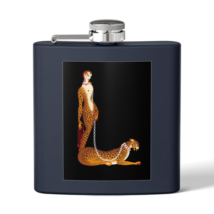Leopard Queen Stainless Steel Flask – Wild Beauty & Art Deco Glamour