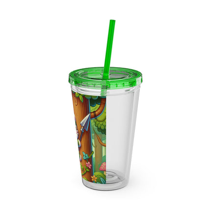 Stealthy Stripes Sunsplash Tumbler with Straw, 16oz