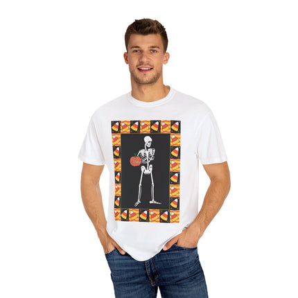 Candy Corn Skeleton Unisex Garment-Dyed T-shirt