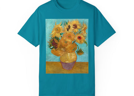 Vase with Twelve Sunflowers by Vincent van Gogh Unisex Garment-Dyed T-shirt