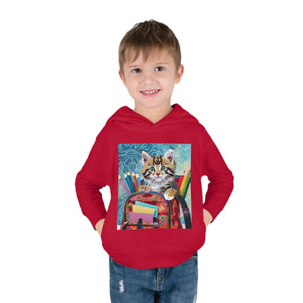 Whiskered Wanderings Toddler Pullover Fleece Hoodie