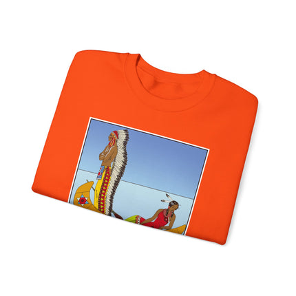 Le long du Missouri (Indian couple on the Missouri River) by George Barbier Heavy Blend™ Crewneck Sweatshirt