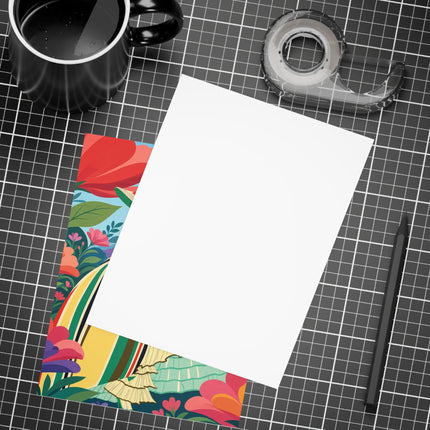 🌺🎀 The Girl In The Striped Garden Postcards With Envelopes – Art Deco Floral Fashion