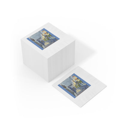 Gallery of a Moroccan Riad by George Gaudion White Coined Napkins