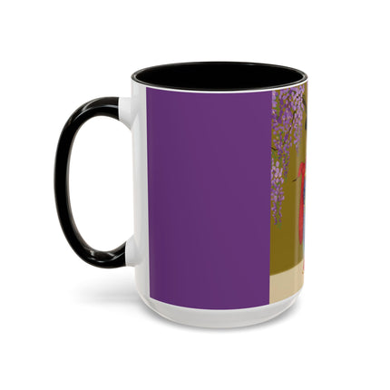 Wisteria Elegance Colorful Mug (11oz, 15oz) – Floral Beauty, Kimono Art & Timeless Grace