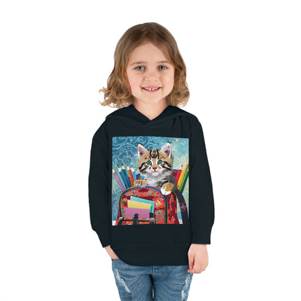 Whiskered Wanderings Toddler Pullover Fleece Hoodie