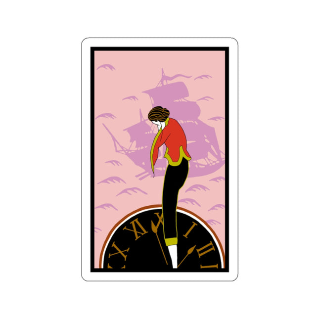 Woman Waiting for her Beloved at 1:59 by Kobayashi Kaichi Kiss-Cut Stickers (4 Sizes)