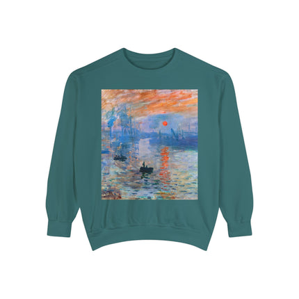 Sunrise by Claude Monet Unisex Garment-Dyed Sweatshirt