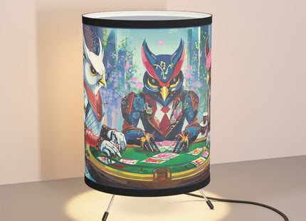 Cyberpunk Owl & Raven Tripod Lamp