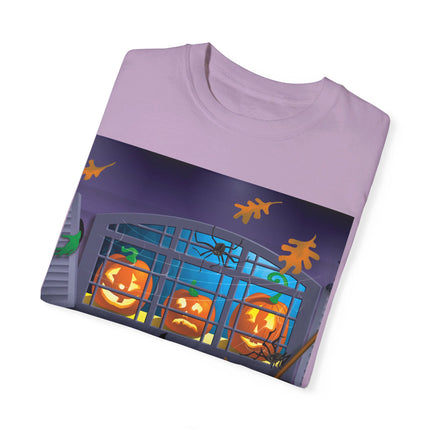 Whimsical Halloween Mischief Unisex Garment-Dyed T-shirt